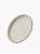 An oval ceramic platter in a matte off-white finish features a textured, wavy sand dune pattern on its interior and a natural brown rim.